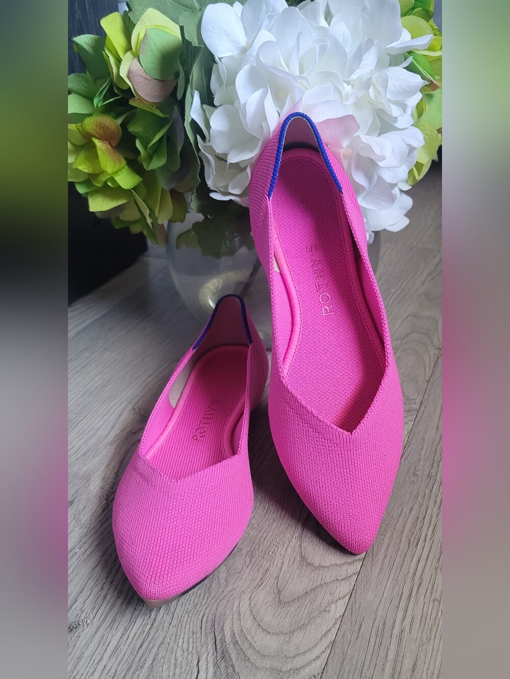 Rothy's The Point Dragon Fruit Hot Pink Flats, Women's US 6.5 EU 36.5 - Picture 2 of 16
